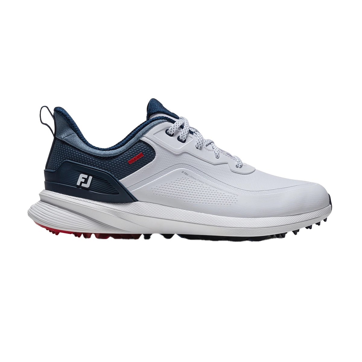 FJ Footjoy Pro SL Herren white/blue/red (wide) - City Golf Shop by Andrej Kübli