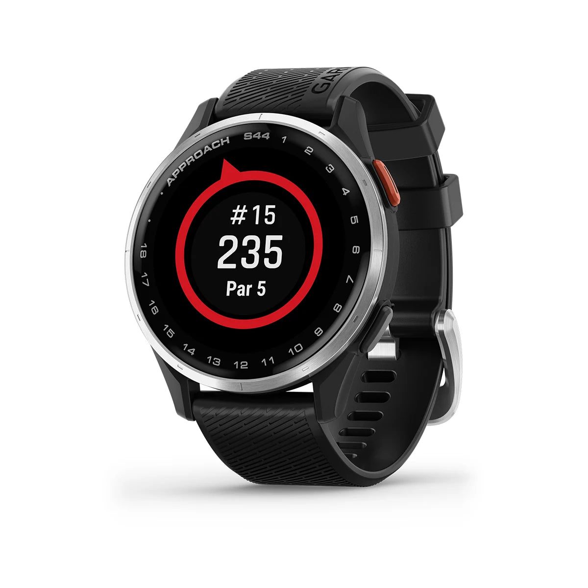 Garmin S44 GPS Uhr , Schwarz / Silber Aluminium