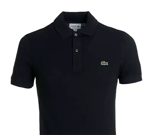 Lacoste Classic Shirt Baumwoll-Pique schwarz