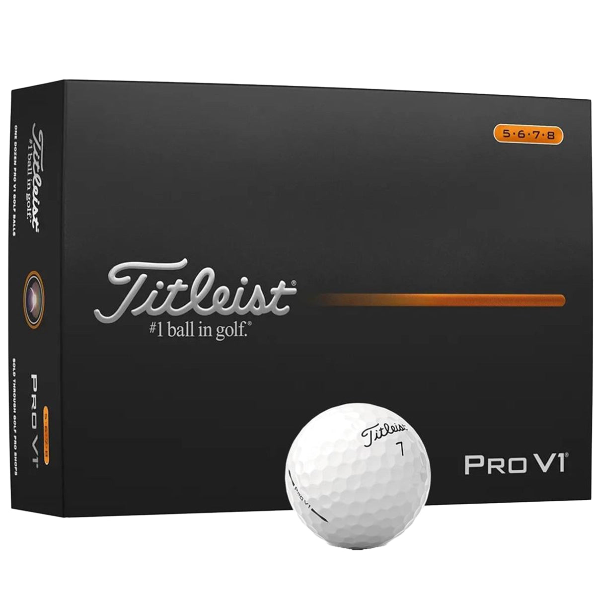 Titleist Pro V1 weiss, High Numbers (5-6-7-8)