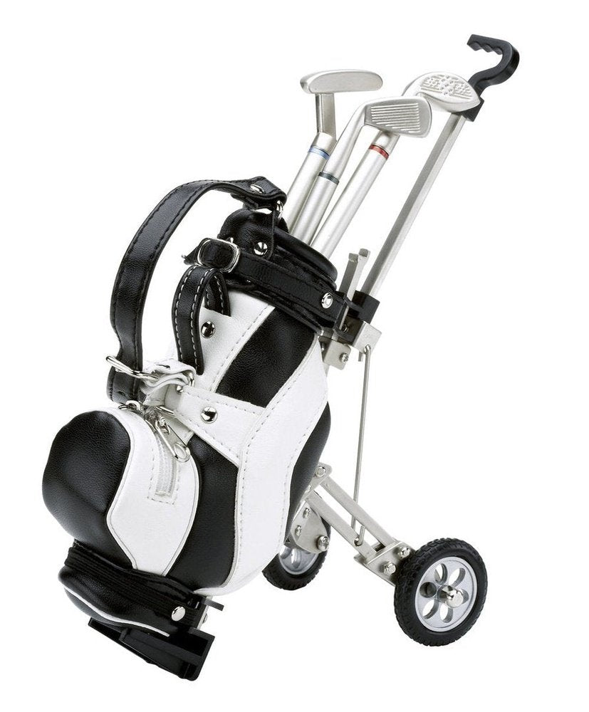 Ledergolftasche auf Caddywagen - City Golf Shop by Andrej Kübli