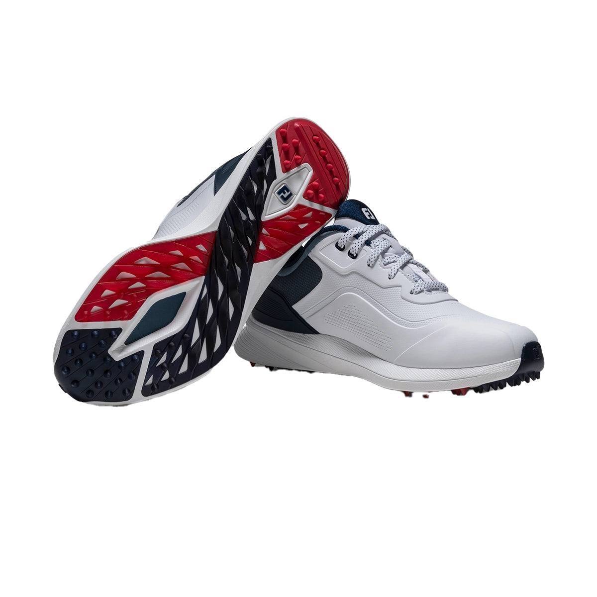 FJ Footjoy Pro SL Herren white/blue/red (wide) - City Golf Shop by Andrej Kübli